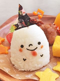 簡単おばけちゃん☆ハロウィン☆おにぎり-レシピのメイン写真