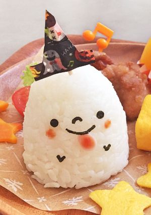 簡単おばけちゃん☆ハロウィン☆おにぎり-レシピのメイン写真