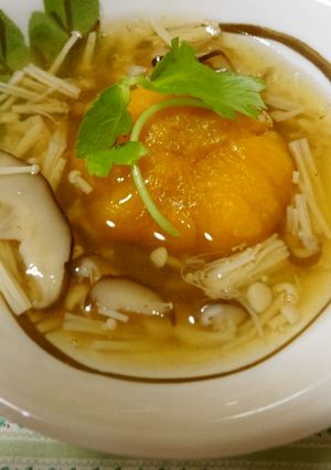かぼちゃ餅のきのこあんかけ-レシピのメイン写真