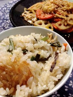 山菜炊き込みおこわ-レシピのメイン写真