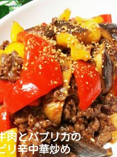 牛肉とパプリカのピリ辛中華炒め-レシピのメイン写真