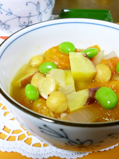 トマト・ひよこ豆・さつまいものスープ♪-レシピのメイン写真