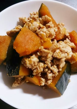 そぼろと南瓜の煮物-レシピのメイン写真