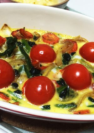 野菜ごろごろ*簡単キッシュ風オムレツ-レシピのメイン写真