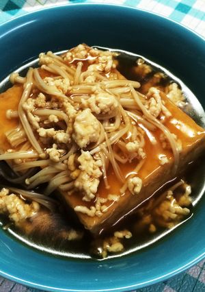 厚揚げの鳥ミンチえのき煮-レシピのメイン写真