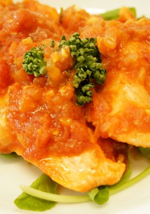 信州サーモンのムニエル　トマトソース仕上-レシピのメイン写真