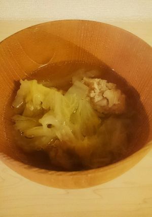 風邪っぴきさんへ♡白菜と鶏だんごスープ-レシピのメイン写真