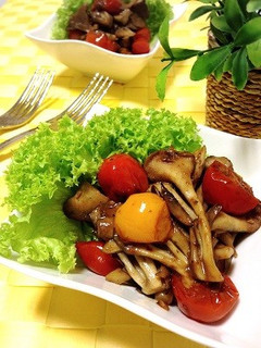 簡単☆トマトと舞茸の温マリネ-レシピのメイン写真