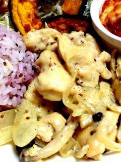 鶏胸肉としめじのレモンマヨ炒め☆-レシピのメイン写真