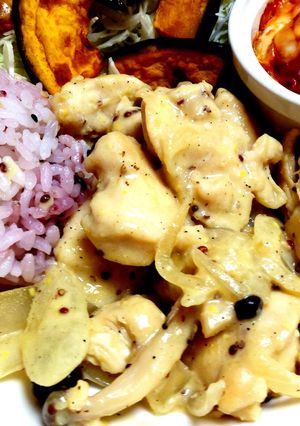 鶏胸肉としめじのレモンマヨ炒め☆-レシピのメイン写真