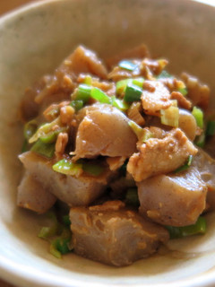 <生姜肉味噌>こんにゃく煮-レシピのメイン写真