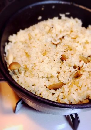 麦4割炊き込み御飯 ストウブ鍋で-レシピのメイン写真