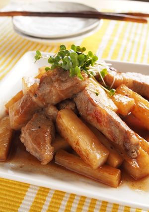 豚肉と長いもの黒酢あん-レシピのメイン写真