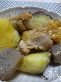 鶏肉とさつまいもとこんにゃく煮 -レシピのメイン写真