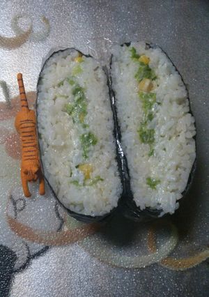 旦那のランチ☆白菜コールスローオニギラズ-レシピのメイン写真