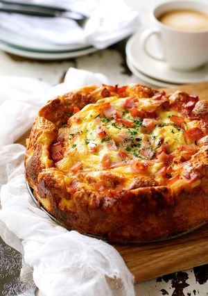 チーズとベーコンの朝ごはんキャセロール-レシピのメイン写真