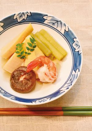 北海道料理 藤半の筍とふきの煮物-レシピのメイン写真
