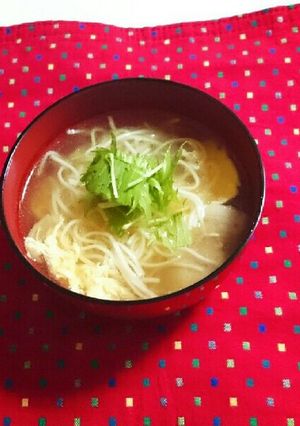 お昼は簡単☆温かそうめん-レシピのメイン写真