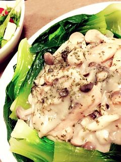 秋を満喫!鮭と牡蠣のクリーム煮-レシピのメイン写真
