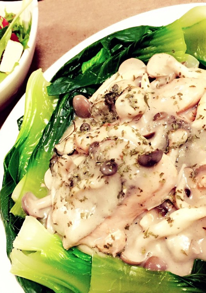 秋を満喫！鮭と牡蠣のクリーム煮-レシピのメイン写真