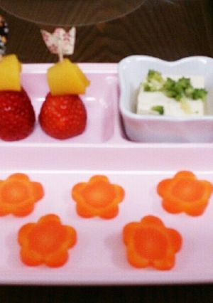 離乳食でもおひなさま♪おかずプレート♪-レシピのメイン写真