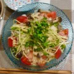 รูปของ めっちゃ簡単‼︎ごまだれ冷しゃぶパスタ☆