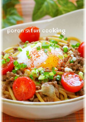 ワンポットパスタ♪甘辛すき焼き風-レシピのメイン写真