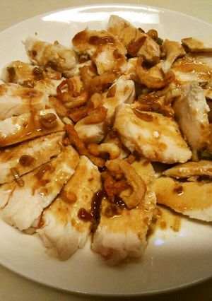 鶏ムネ肉のガーリックソースがけ-レシピのメイン写真