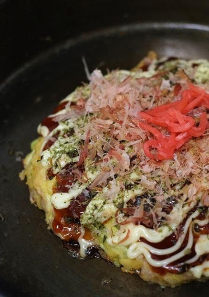 久慈の砂鉄鍋でフワフワお好み焼き-レシピのメイン写真