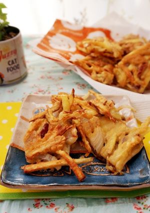 お芋と豚肉のお手軽かき揚げ-レシピのメイン写真
