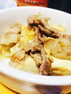 豆腐と豚肉の卵とじ-レシピのメイン写真