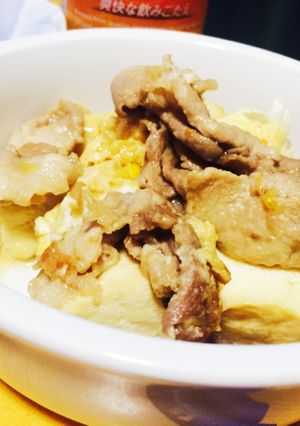 豆腐と豚肉の卵とじ-レシピのメイン写真