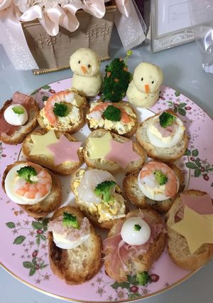 簡単かわいいブルスケッタ♡クリスマス-レシピのメイン写真