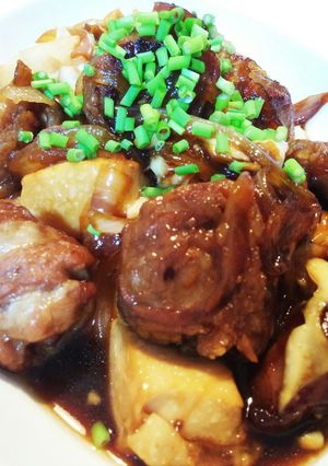 ごろっと豚バラたっぷり豆腐♪の甘辛-レシピのメイン写真