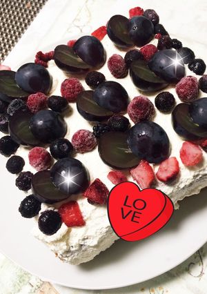 巨峰とミックスベリーのケーキ-レシピのメイン写真