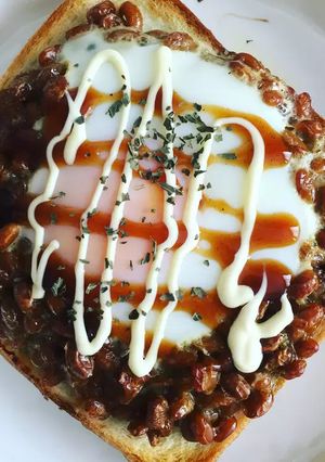 サクッとろ♡納豆エッグトースト-レシピのメイン写真