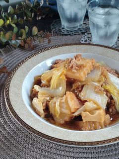 レンジで簡単☆厚揚げと白菜のそぼろあん。-レシピのメイン写真