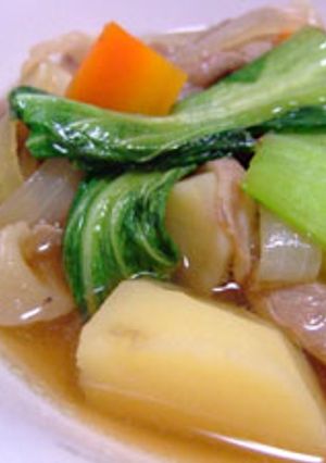 チンゲン菜入り豚じゃが-レシピのメイン写真