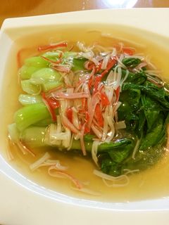 チンゲン菜のカニ餡掛け風♪-レシピのメイン写真