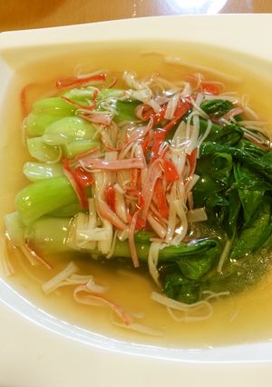 チンゲン菜のカニ餡掛け風♪-レシピのメイン写真