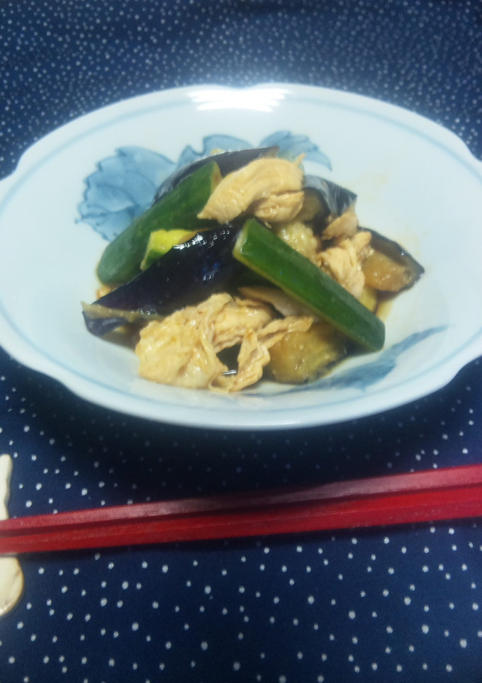 野菜を摂ろう★茄子胡瓜とささ身の和えもの-レシピのメイン写真
