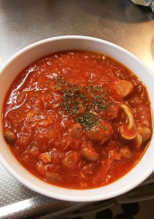 トマト缶で！食べるスープ-レシピのメイン写真