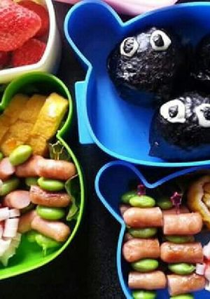 お弁当/まっくろくろすけ/遠足/キャラ弁-レシピのメイン写真