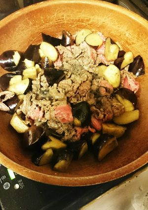 茄子と牛肉の炒め煮☺-レシピのメイン写真
