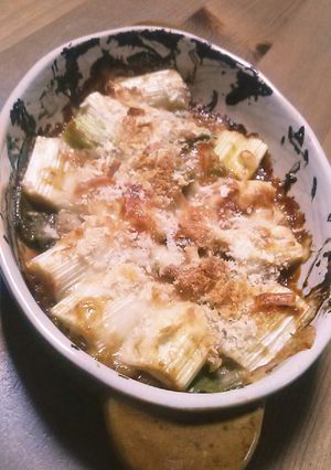 混ぜて焼くだけ!ねぎグラタン-レシピのメイン写真