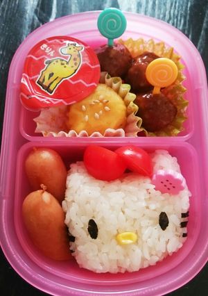 キティちゃん☆年少組☆キャラ弁-レシピのメイン写真