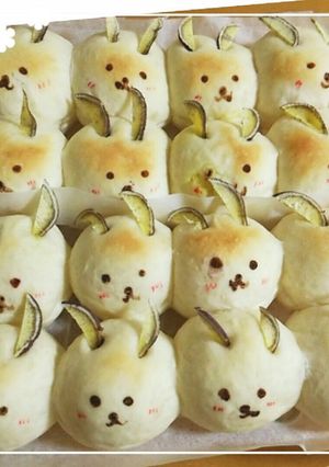 ちぎりぱん♪うさぎ(さつまいもあん入り)-レシピのメイン写真