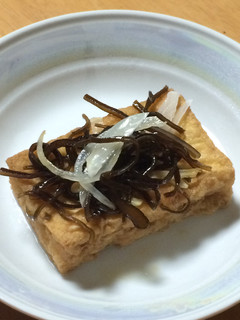 厚揚げの塩昆布蒸し-レシピのメイン写真