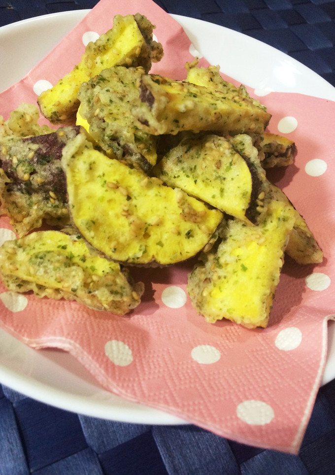 サツマイモの胡麻磯辺揚げ-レシピのメイン写真