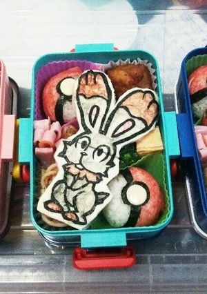 ✾エルサ&ヤンチャム&ボルビー✾キャラ弁-レシピのメイン写真
